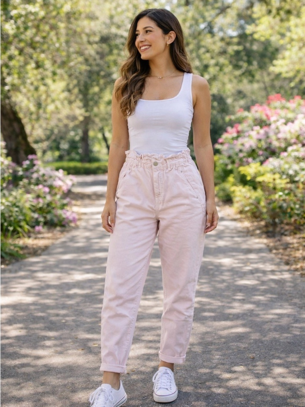 ZARA  Waist Jeans Light Pink Size US 6